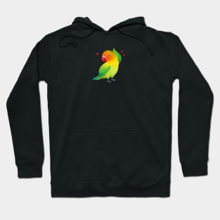 Lovebird with little hearts Hoodie